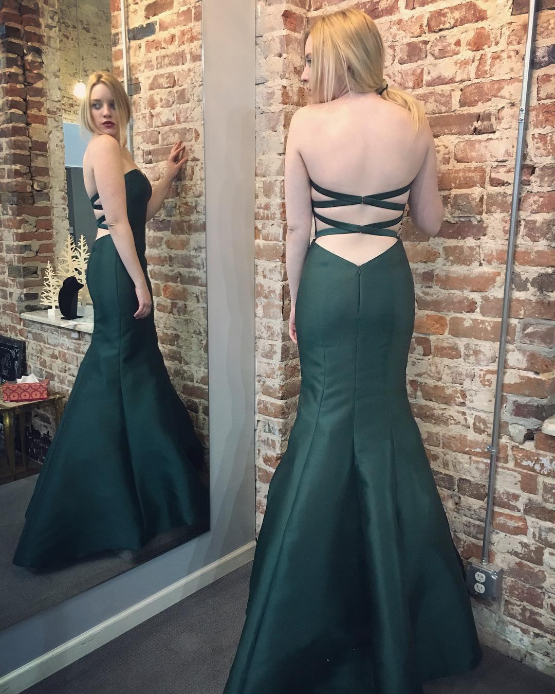 Strapless Green Long Prom Dress Party Dress on Luulla