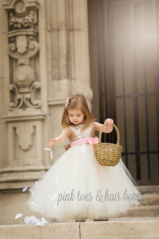 white sparkly flower girl dresses