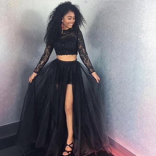 black lace prom