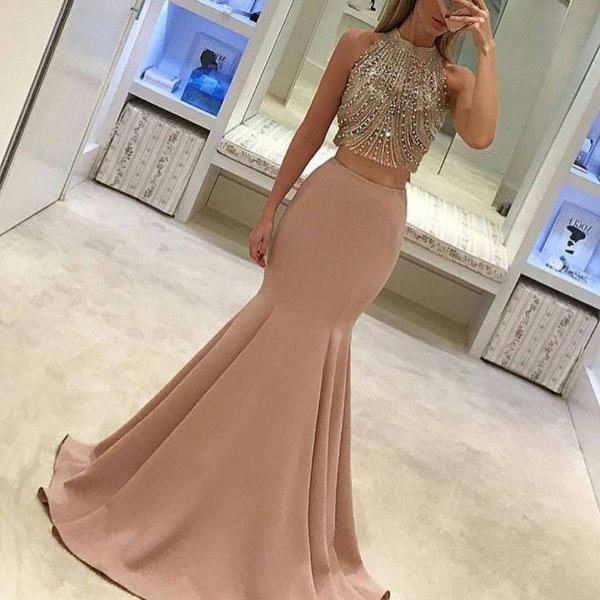 two piece mermaid gown