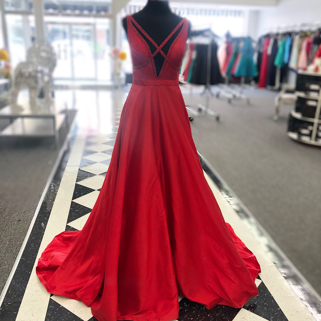Elegant Red Long Prom Dress Graduation Dress on Luulla