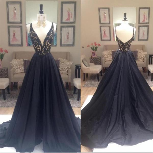 black colour ball gown
